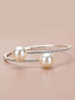 Bracelet femme Bracelets en alliage de strass blanc Cadeau de Saint Valentin
