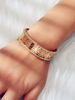 Bracelet Femme Bracelets Géométriques En Métal Blond