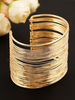 Bracelet manchette en fil or Bracelet large en or
