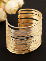 Bracelet manchette en fil or Bracelet large en or