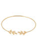 Bracelet ouvert pour femme Bracelet en alliage de feuilles en fer