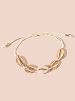 Bracelet Pour Femme Blond Crochet Shell Non Pierre Rectangulaire Mariner Chaîne Tricot Bracelets