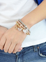 Bracelet Pour Femme Brune Papillon Brune Métal Imprimé Animal Bracelets