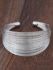 Bracelet Pour Femme Multicouche Bracelets En Métal Argenté