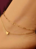 Bracelets à cheville en or Chaussures à pied chérie Bracelets à talons féminins