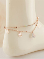 Bracelets de cheville en or Charm Flowers Chaussures de pieds Bracelets de plage pour femmes
