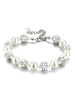 Bracelets Femmes Bracelet Argent Shamballa En Métal Imitation Perle