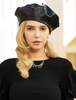Béret Chapeau Noir Vintage Peau De Mouton Femmes Royal Accessoires De Cheveux Déguisements Halloween
