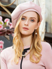 Béret chapeau rétro femmes rose coiffure vintage halloween Déguisements Halloween