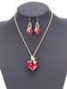 Brillant ensemble bijoux métallique Cristal fermoir homard