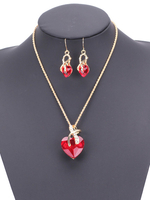 Brillant ensemble bijoux métallique Cristal fermoir homard
