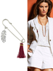 Broche avec frange mode