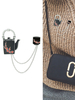Broche noire avec relief mode