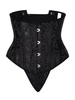 Bustiers Corsets Steampunk Retro Burlesque Noires Avec String Sexy Lingerie Déguisements Halloween