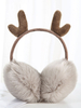 Cache-oreilles Abricot Noël Motif Cerf