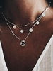 Cadeau danniversaire collier pendentif en couches de collier en argent