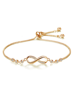 Cadeau de bijoux de femmes de strass de bracelet dinfini dor pour elle