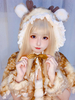 Café Marron Lolita Poncho Polyester À Lacets Volants Hiver Lolita Outwears