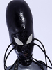 Cagoules latex unisexe stylées noires Déguisements Halloween