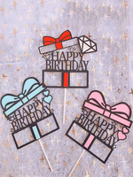 Cake Topper Paper Cards Décorations de fête de joyeux anniversaire Déguisements Halloween