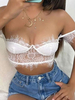 Camisole blanche pour femmes bretelles col sans manches en polyester camisoles sexy