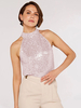 Camisole Camis Sans Manches Sexy Col À Lacets Décontracté