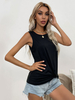 Camisole Haut Sexy Femme avec Bretelles à Col Rond Uncolore Top Sexy