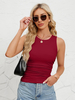Camisole Moulant Bordeaux Chic Polyester Femmes Camis Top