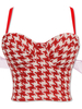 Camisole rouge pour femmes bretelles col haut sans manches en polyester sexy