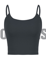 Camisole Top Haut Sexy Gilet Taille Haut avec Bretelles à Col Rond Unicolore Camisole Eté
