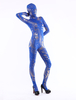 Camouflage bleu unisexe Spandex Lycra et fleur Zentai