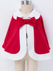 Cape de Noël pour enfant bicolore noeud de coton rouge Cape Cape Costumes des Fêtes Déguisements Noël