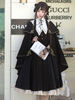 Cape De Poncho Style Académique Lolita En Polyester Noir À Lacets Lolita Chic Vintage