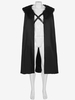 Cape en polyester sans manches en fausse fourrure noire élégante vintage costumes rétro pour homme