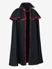 Cape en polyester sans manches en jacquard noir vintage avec chaînes vintage costumes rétro pour homme