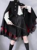 Cape gothique Lolita en polyester noir pour vêtements dextérieur Lolita dautomne
