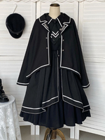 Cape Lolita Costume Uniforme Militaire Lolita Noir