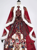 Cape Poncho Lolita Cape en polyester bordeaux style bande Lolita