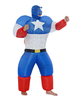 Capitaine Américain - Costume de Cosplay Gonflable Capitaine Américain Costumes de Fêtes Costume 2021 Adulte Déguisements Halloween