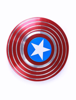 Capitaine Américain - Fidget Spinner métallique rond de rotation rouge