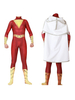 Captaine Marvel - Costume de Cosplay de Shazam DC Comics Captaine Marvel Shazam Rouge Zentai Combinaison Déguisements Halloween