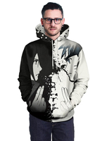 Capuche Homme 2021 Naruto Sasuke Imprimé Manches Longues Anime Capuche