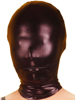 Capuche métallisée brillante noire enveloppée Déguisements Halloween