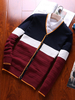 Cardigan casual en coton color-block convenable