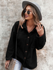 Cardigan Pull en Maille Femme Court à Col V avec Manches Longues Amples Unicolore avec Boutons Unicolore