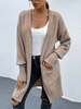 Cardigans en Côtelé Femme avec Manches Longues Amples avec Poches Unicolore Pull Femme