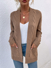 Cardigans en Côtelé Femme avec Manches Longues avec Poches Unicolore Pull Femme