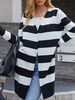 Cardigans en Côtelé Femme avec Manches Longues Bicolores Pull Femme