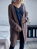 Cardigans en Côtelé Femme avec Manches Longues Unicolore Pull Femme