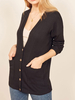 Cardigans en Maille Courts Femme à Col Décolleté en V avec Manches Longues avec Boutons avec Poches Unicolore Pull en Maille